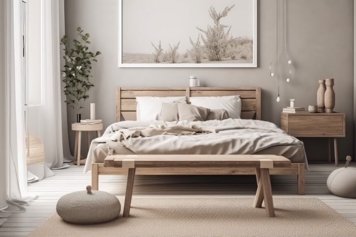 Mettre une tête de lit en bois dans une chambre cocooning