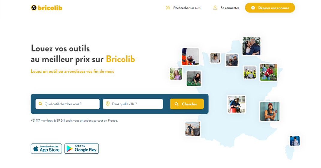 Bricolib, site dédié à la location d'objets de bricolage